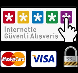 Visa, Mastercard ve SSL Güvenli Ödeme